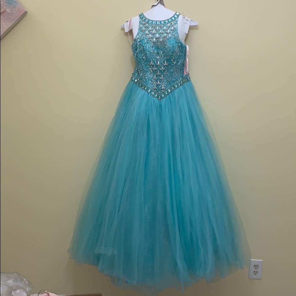 Tiffany Blue ball gown